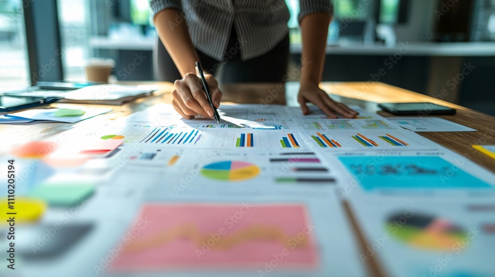In a sleek studio brimming with charts and digital tools, a poised professional develops innovative strategies, exemplifying creativity and clarity. In a sleek studio brimming with charts and digital tools, a poised professional develops innovative strategies, exemplifying creativity and clarity.