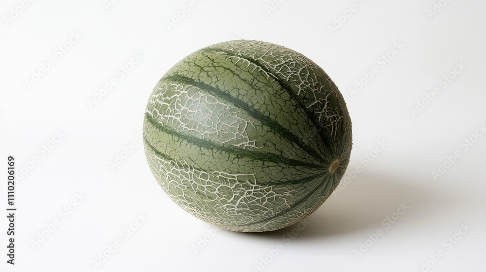 Ripe melon on a white background showcasing its textured skin and natural colors ideal for fresh produce and healthy eating concepts Ripe melon on a white background showcasing its textured skin and natural colors ideal for fresh produce and healthy eating concepts