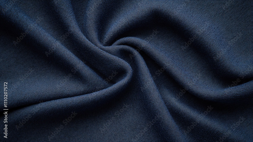 Deep Blue Fabric Texture with Elegant Wave Pattern and Soft Feel Deep Blue Fabric Texture with Elegant Wave Pattern and Soft Feel