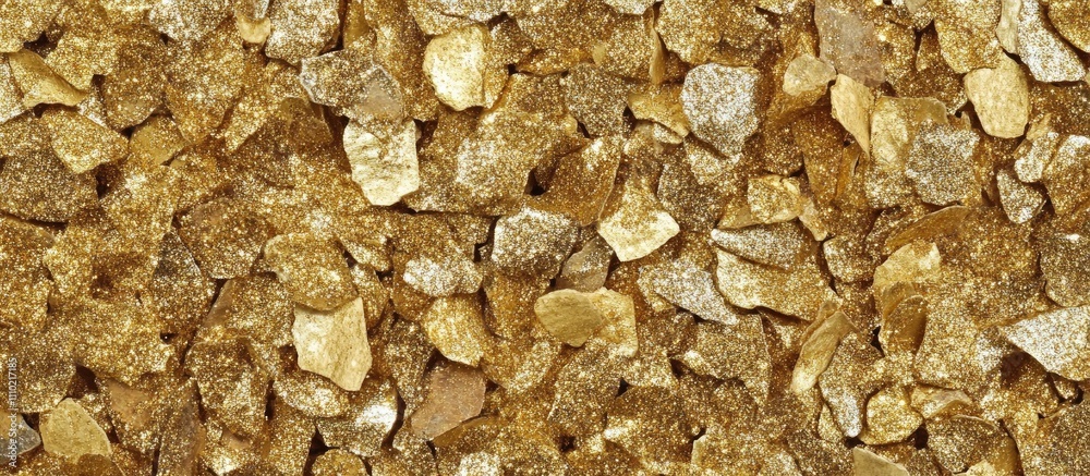 Golden glitter texture background for festive designs and creative projects sparkling with elegance and luxury shimmer elements.