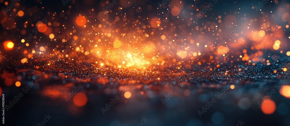Golden fireworks with bokeh lights shimmering on a dark blue night background creating a festive atmosphere for celebration or events Golden fireworks with bokeh lights shimmering on a dark blue night background creating a festive atmosphere for celebration or events