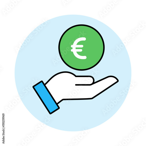 Euro Payment – Hand with Euro Sign Representing Monetary Transactions