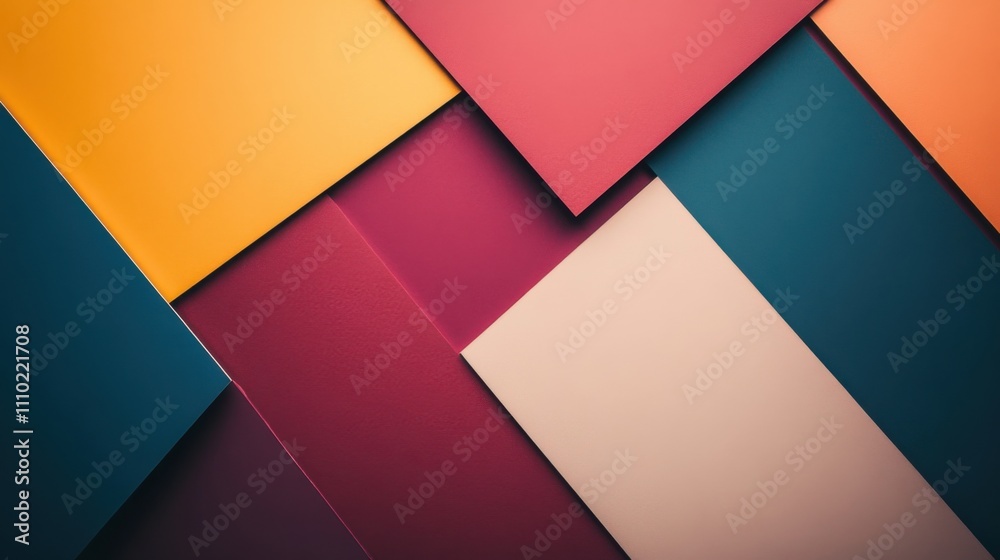 An abstract depiction of multi-colored geometric shapes converging to form a unified, intricate pattern on a smooth backdrop An abstract depiction of multi-colored geometric shapes converging to form a unified, intricate pattern on a smooth backdrop