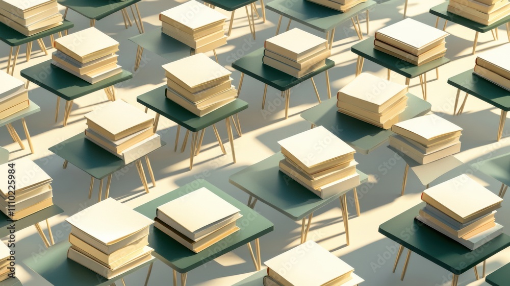 An abstract illustration of educational inequality with empty classrooms and discarded textbooks, symbolizing disparities in access to education, minimalist composition An abstract illustration of educational inequality with empty classrooms and discarded textbooks, symbolizing disparities in access to education, minimalist composition