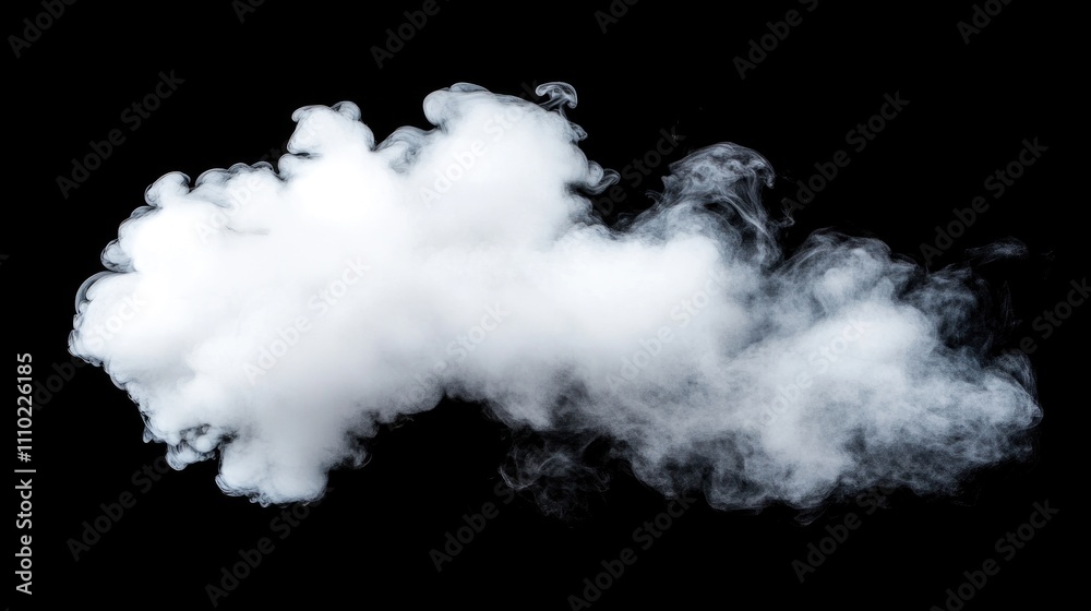 White smoke plume on a black background creating a mystical and abstract atmosphere for creative projects and visual compositions White smoke plume on a black background creating a mystical and abstract atmosphere for creative projects and visual compositions