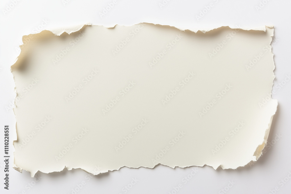 Rip paper isolated on white background, Selective focus craft paper on white, Tear off handmade paper. Rip paper isolated on white background, Selective focus craft paper on white, Tear off handmade paper.