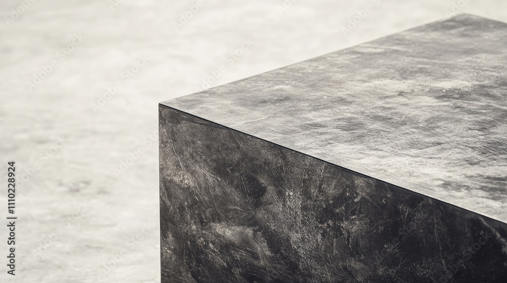 Steel block close-up showing detailed texture and finish on a neutral background ideal for industrial and material design concepts. Steel block close-up showing detailed texture and finish on a neutral background ideal for industrial and material design concepts.