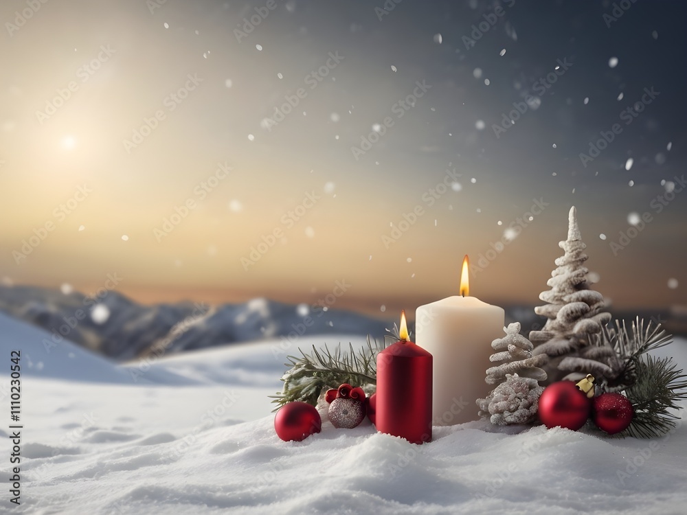 christmas candle and christmas tree christmas candle and christmas tree