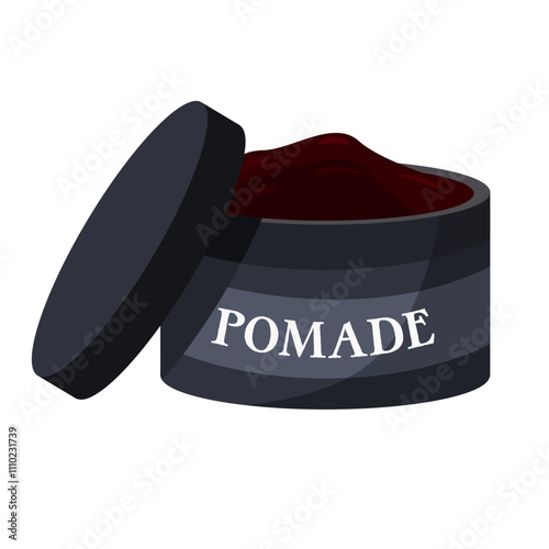 Hair pomade  vector illustration, pomade flat icon, hair care products clipart, hair styling pomades clip art
