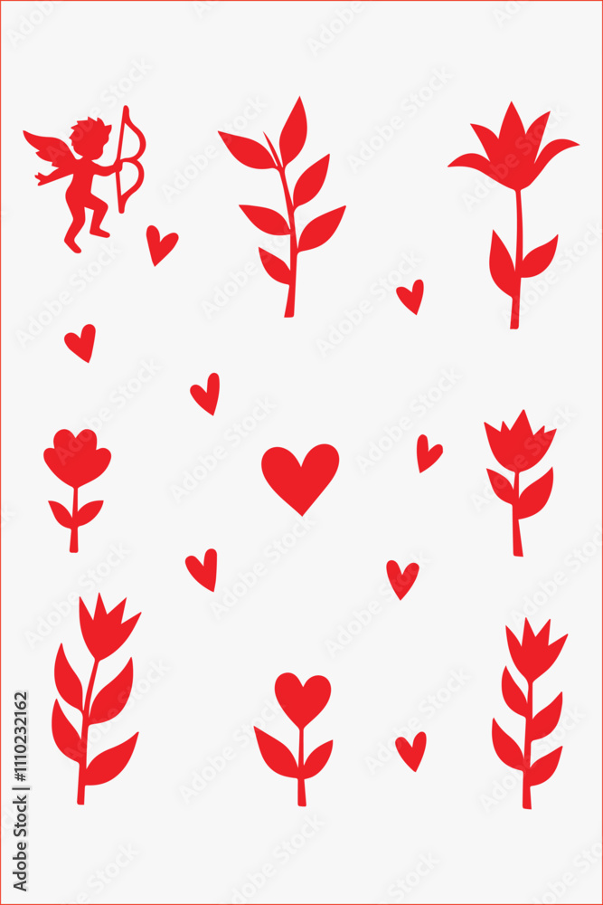 valentine various elements. valentine various elements.