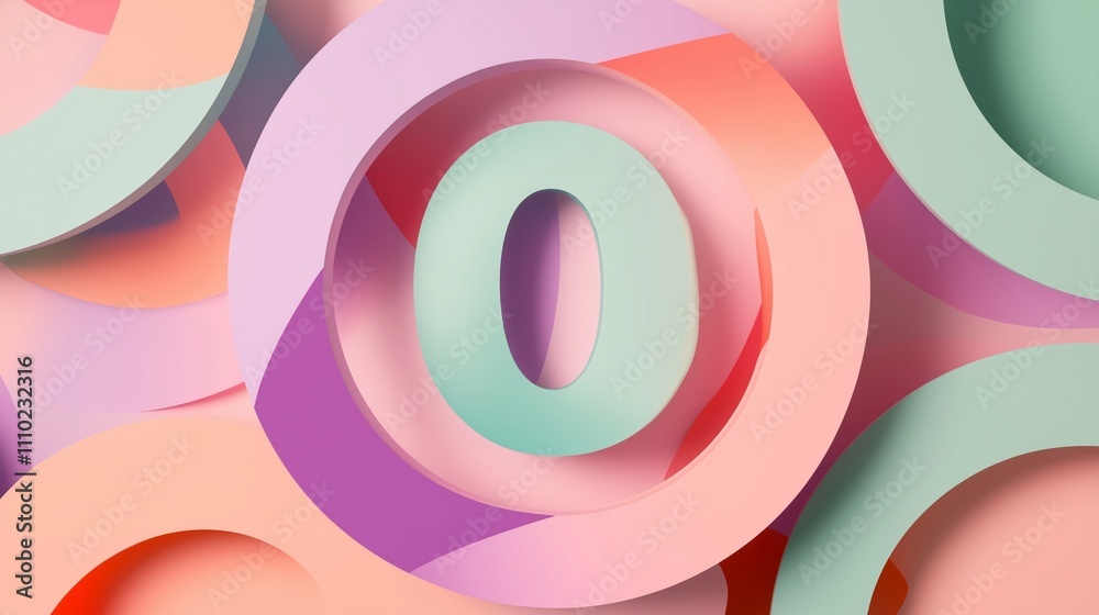 A colorful abstract image featuring a large, green number zero surrounded by overlapping circles in pastel hues. A colorful abstract image featuring a large, green number zero surrounded by overlapping circles in pastel hues.