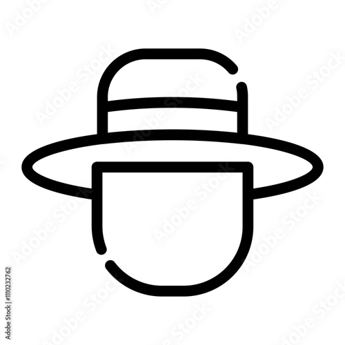 straw hat cutline icon
