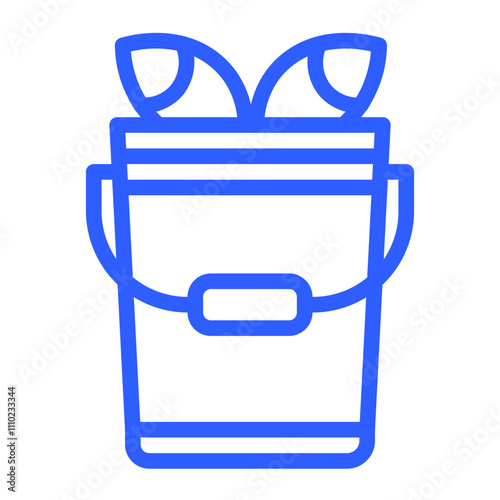 fish in the bucket color icon