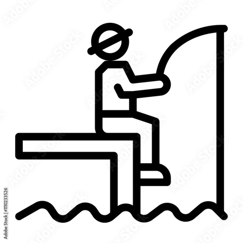people fishing_3 line icon