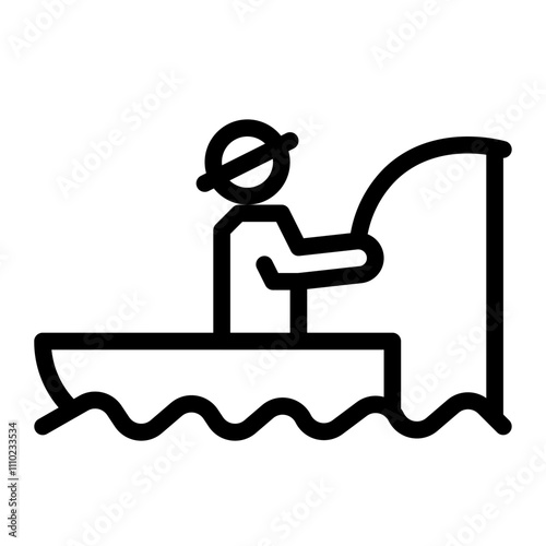 people fishing line icon
