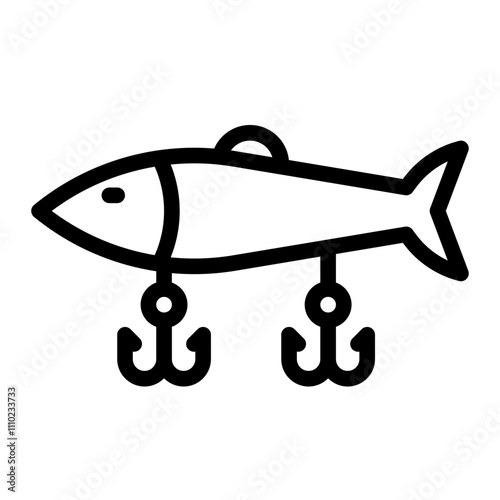 fish bait_2 line icon