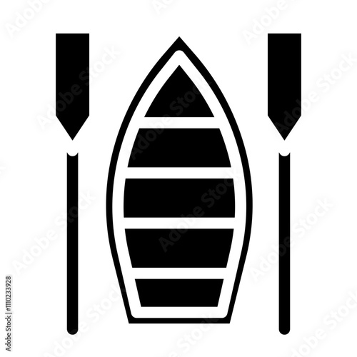 rowing boat solid icon