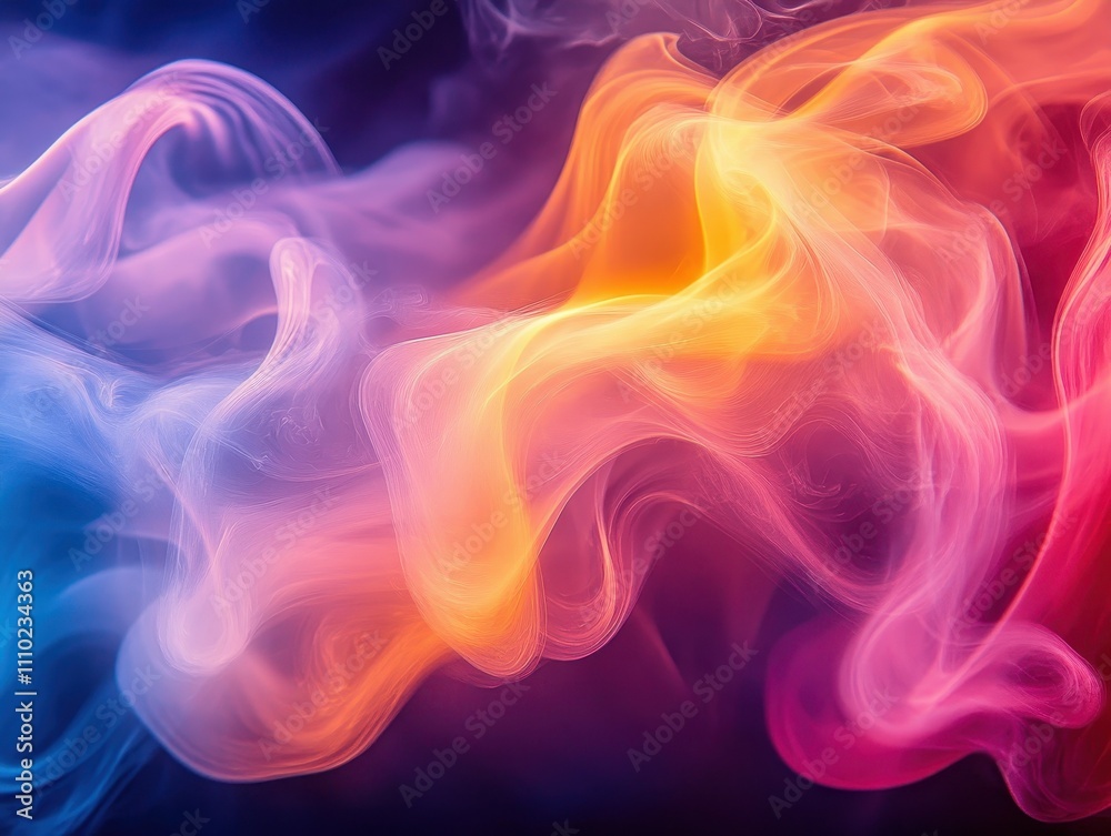 Swirling colors smoke shapes emotion connection art creativity abstract design harmony