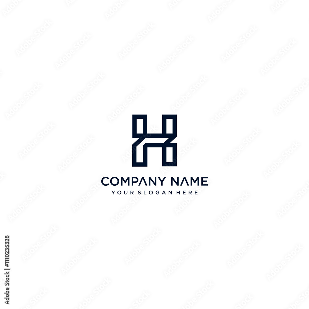 h letter vector logo abstract 