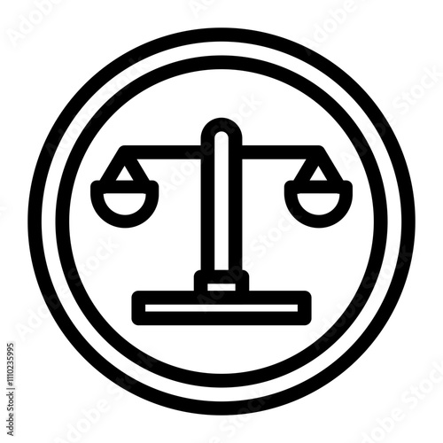 court area line icon