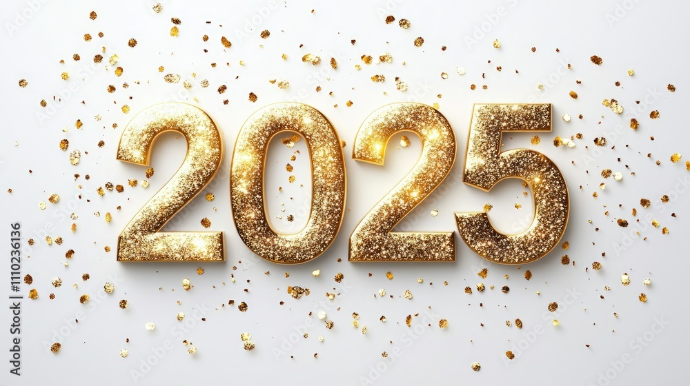 A radiant golden surrounded by delicate golden particles, placed on a simple white background A radiant golden surrounded by delicate golden particles, placed on a simple white background
