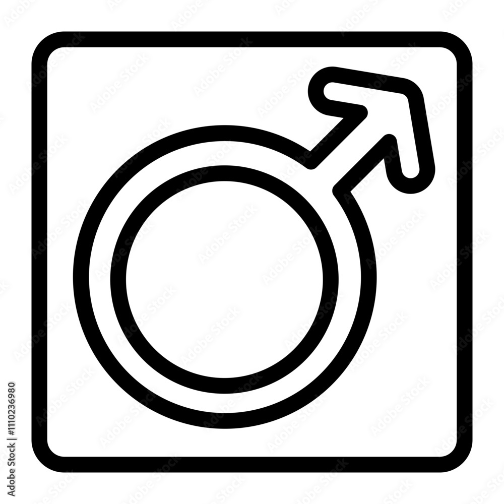 male area line icon male area line icon