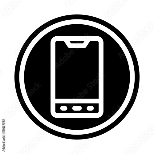 cellphone area solid icon