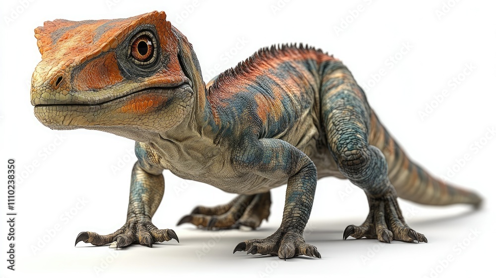 Colorful lizard reptile creature, 3D render, isolated on white. Colorful lizard reptile creature, 3D render, isolated on white.