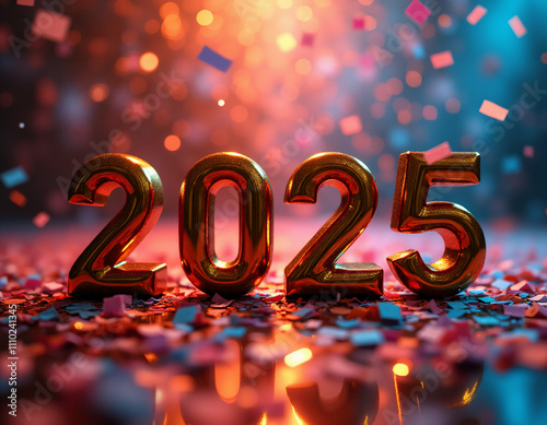 Celebrate 2025: Festive Fireworks, Balloons & New Year’s Artwork
