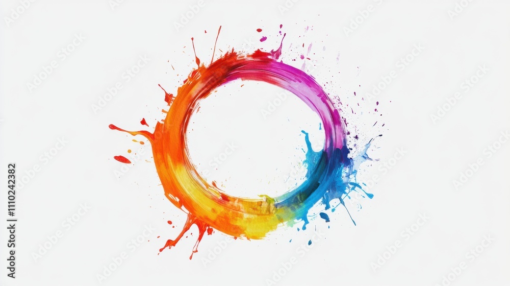 An engaging visual of a circle of colorful, abstract paint splatters merging into a cohesive and vibrant center, Representing the fusion of different perspectives creating a unified and dynamic result An engaging visual of a circle of colorful, abstract paint splatters merging into a cohesive and vibrant center, Representing the fusion of different perspectives creating a unified and dynamic result