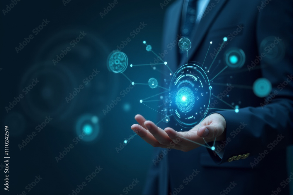 A person holding a futuristic display showing a digital human figure, charts, and graphs, symbolizing the intersection of technology and human potential. A person holding a futuristic display showing a digital human figure, charts, and graphs, symbolizing the intersection of technology and human potential.