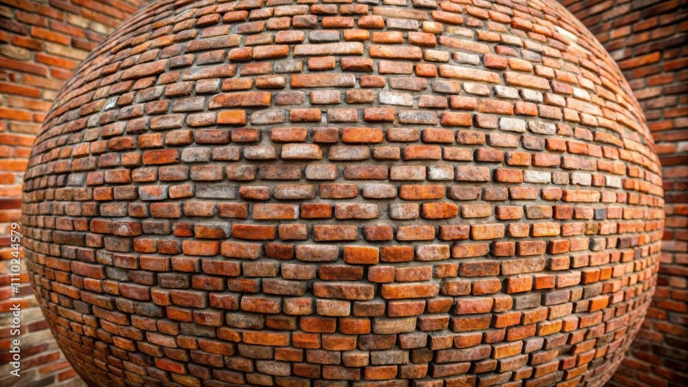 A brick wall sculpted into a spherical form, a captivating display of architectural ingenuity and the enduring strength of masonry. A brick wall sculpted into a spherical form, a captivating display of architectural ingenuity and the enduring strength of masonry.