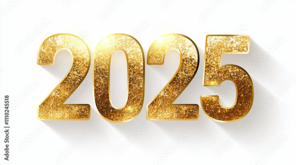The golden number in bold metallic style, centered on a white background with soft, glowing highlights The golden number in bold metallic style, centered on a white background with soft, glowing highlights