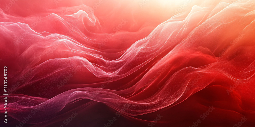 Fototapeta premium Abstract red waves, dynamic and vibrant, evoke feelings of passion and energy.