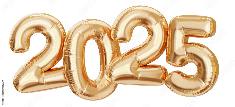 2025 numbers. New Year symbol. Bunch of foil balloons. 2025 sign. 3d render illustration. 2025 numbers. New Year symbol. Bunch of foil balloons. 2025 sign. 3d render illustration.