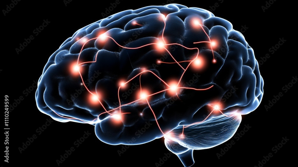 Close-up of human brain showing plaques. Understanding the complexities of neurological conditions through detailed anatomical study. Close-up of human brain showing plaques. Understanding the complexities of neurological conditions through detailed anatomical study.