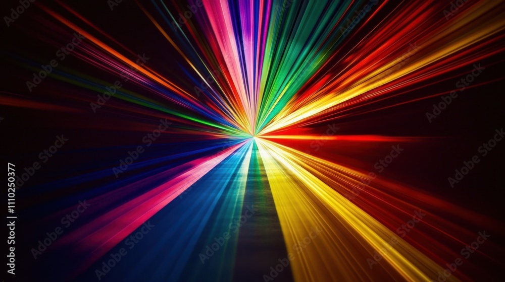 An evocative image of abstract, multi-colored light rays converging to form a cohesive, vibrant center on a dark surface An evocative image of abstract, multi-colored light rays converging to form a cohesive, vibrant center on a dark surface