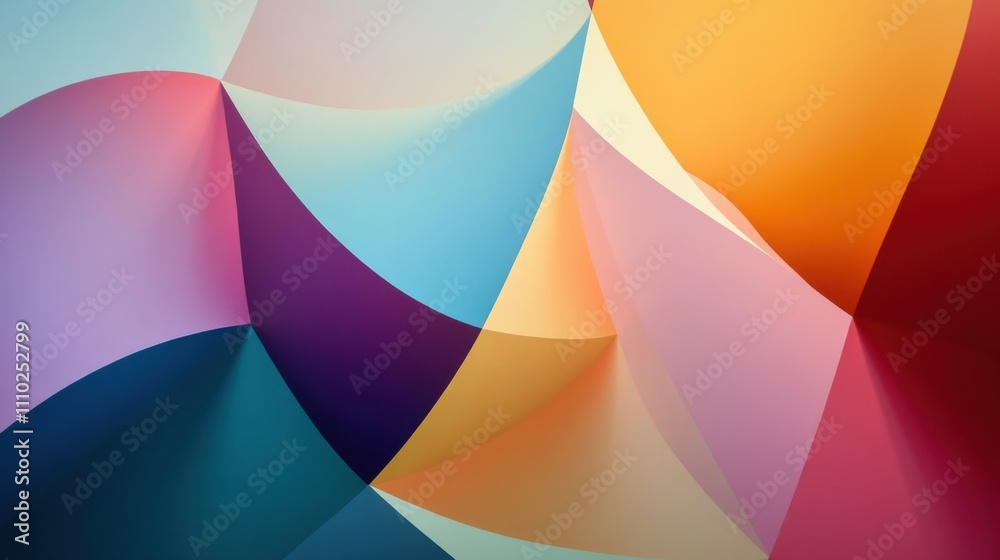An evocative image of multi-colored abstract geometric shapes converging to form a complex, unified structure on a smooth background An evocative image of multi-colored abstract geometric shapes converging to form a complex, unified structure on a smooth background