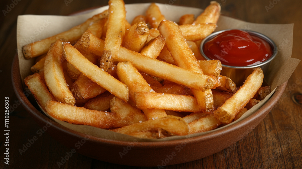 crispy fresh French fries on a bed of green peas showcasing a vibrant contrast of textures and colors in a healthy meal for a balanced diet crispy fresh French fries on a bed of green peas showcasing a vibrant contrast of textures and colors in a healthy meal for a balanced diet