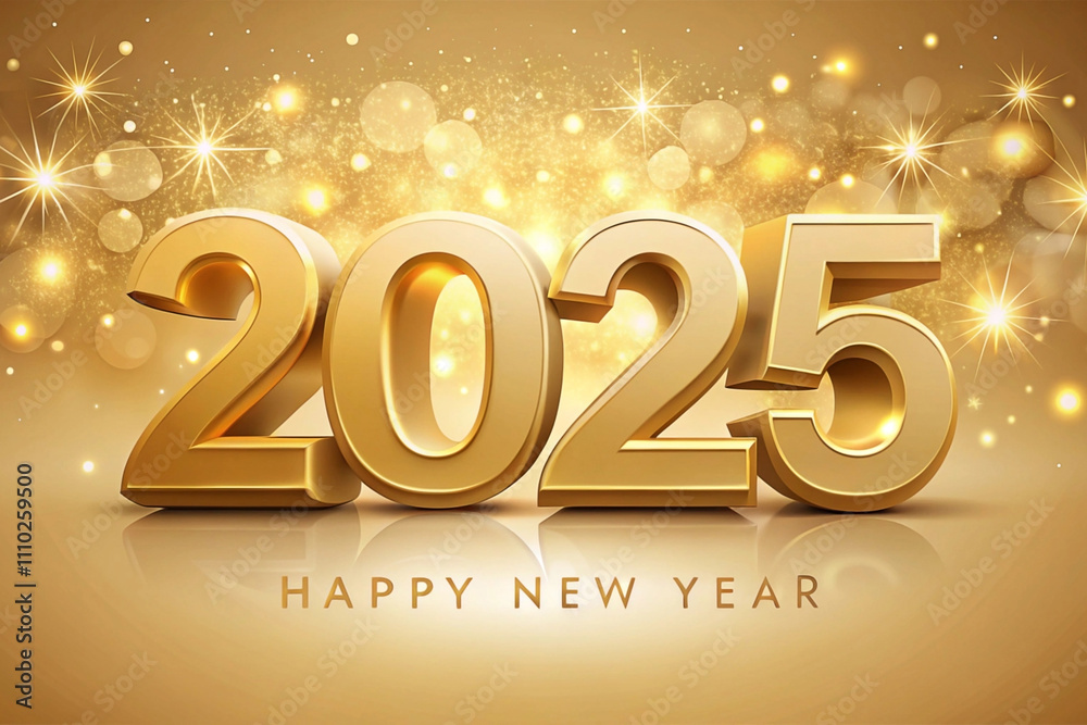 Golden 2025 Happy New Year greeting with sparkling background. (1) Golden 2025 Happy New Year greeting with sparkling background. (1)