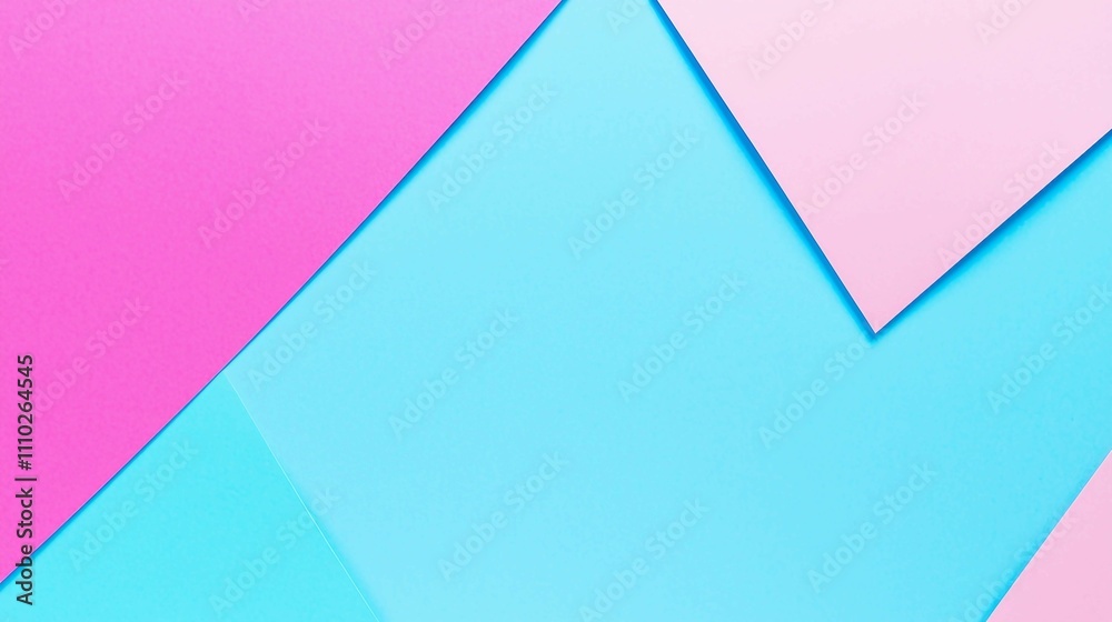 Colorful Geometric Background with Pink and Blue Paper Triangles Colorful Geometric Background with Pink and Blue Paper Triangles