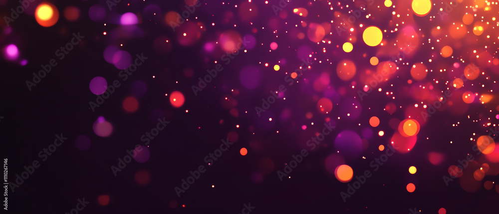 Colorful bokeh lights create a vibrant and festive atmosphere in this abstract image. Colorful bokeh lights create a vibrant and festive atmosphere in this abstract image.