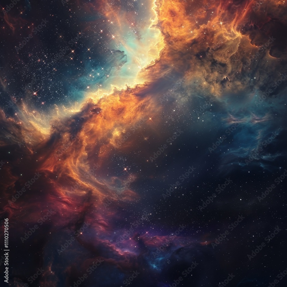 Fototapeta premium Universe abstract background, colorful space galaxy clouds nebula, stary cosmos, universe wallpaper