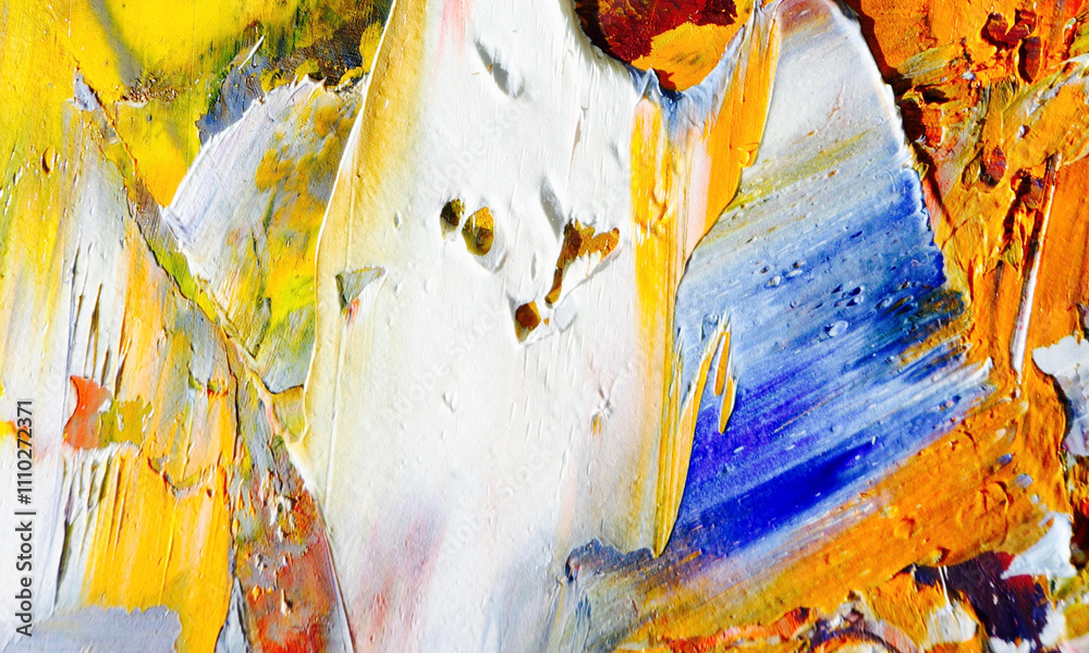 Fototapeta premium Abstract art background . Hand painting artwork on canvas .