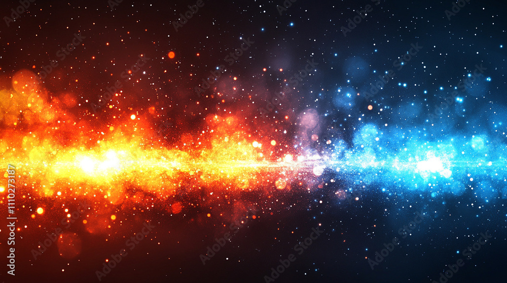 Naklejka premium Vibrant and dynamic colorful background showcasing a sense of chaos and hyperspeed motion featuring a blend of swirling energy patterns and radiant light streaks evoking futuristic and energetic theme