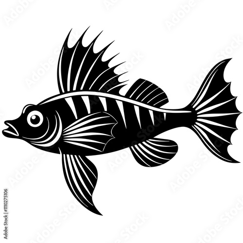 black and white fish