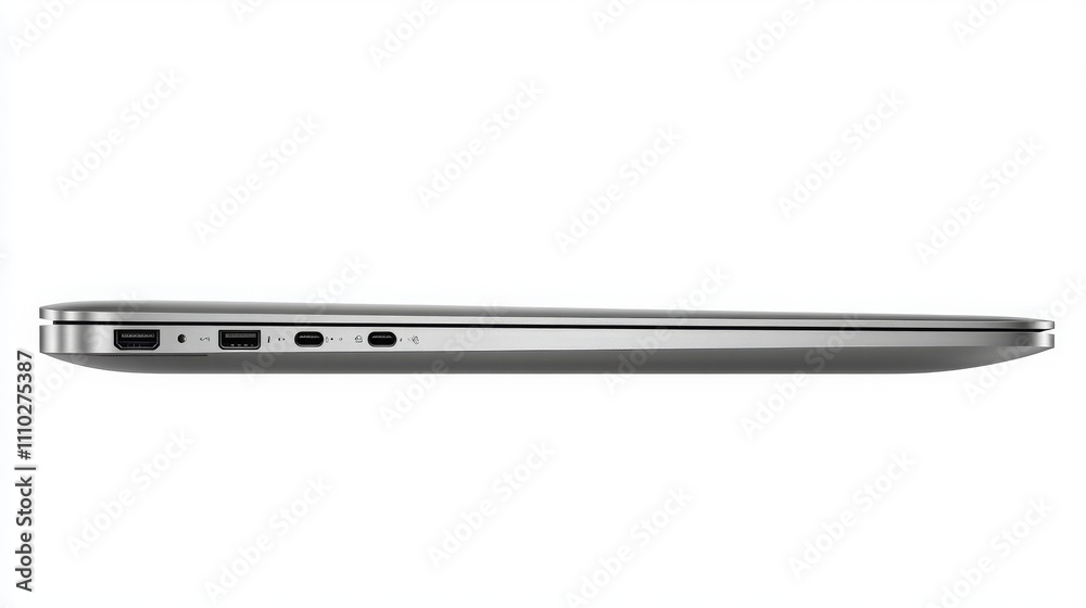 Sleek Closed Laptop Isolated on White Background Sleek Closed Laptop Isolated on White Background