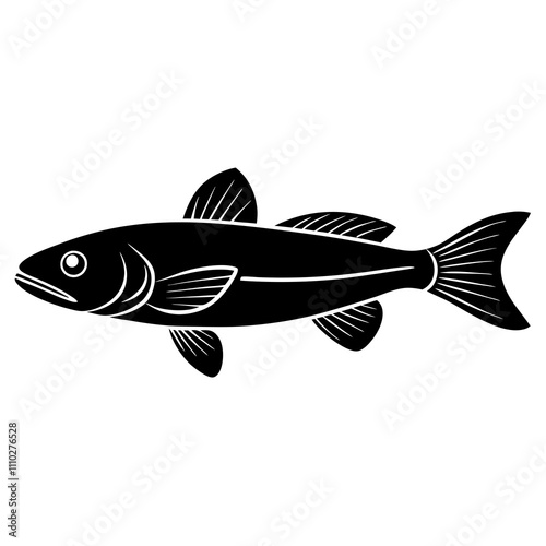 fish on white background