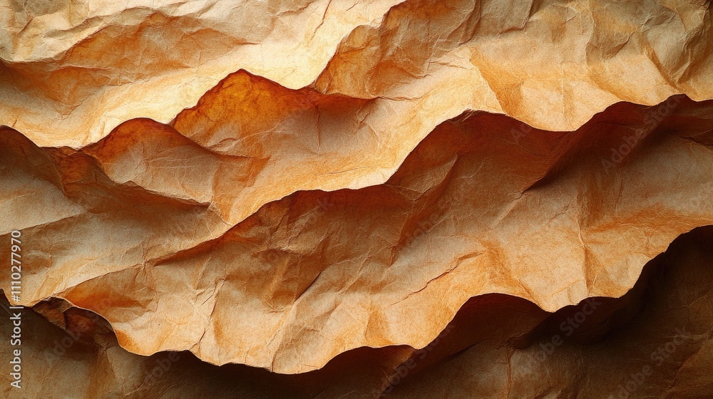 Brown crumpled paper texture close up showcasing an abstract wrinkled backdrop ideal for backgrounds and creative design projects Brown crumpled paper texture close up showcasing an abstract wrinkled backdrop ideal for backgrounds and creative design projects