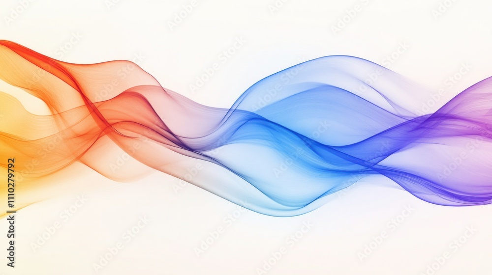 An inspiring image of multi-colored, abstract waves flowing together to create a cohesive, vibrant ocean pattern on a light background An inspiring image of multi-colored, abstract waves flowing together to create a cohesive, vibrant ocean pattern on a light background